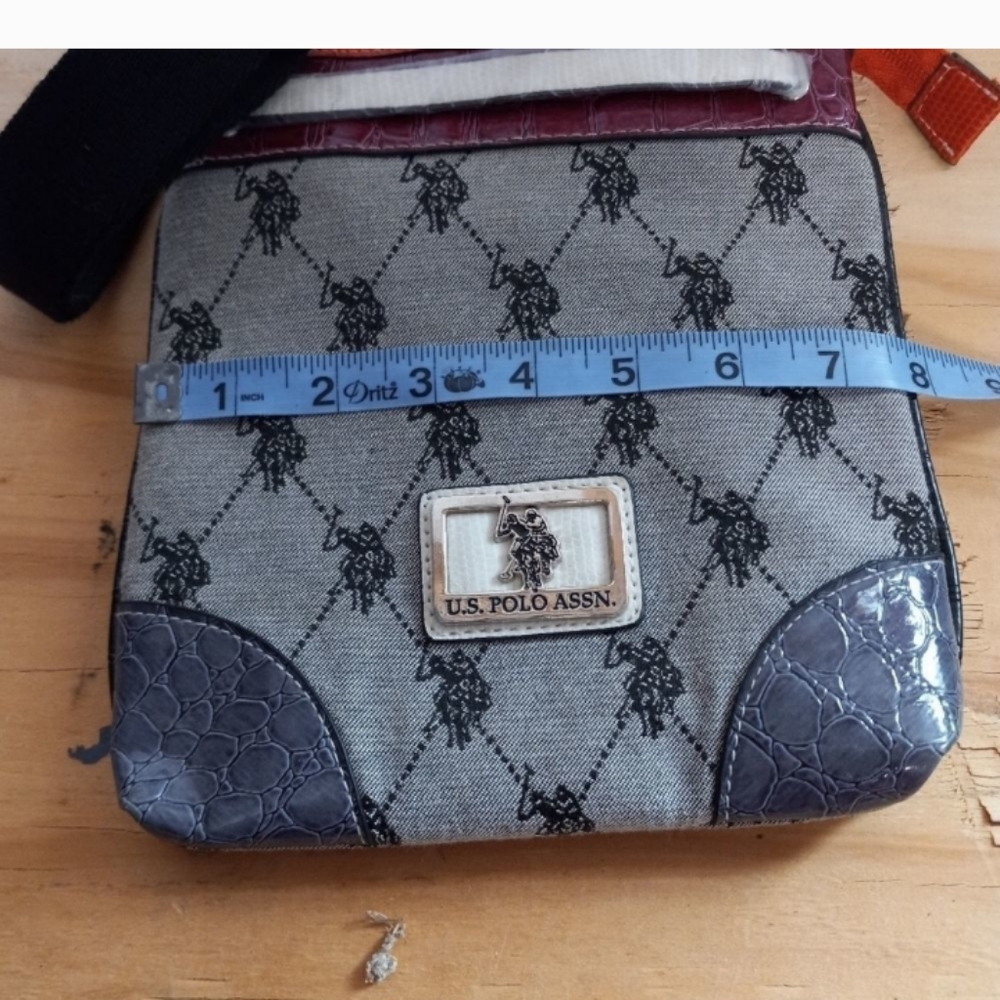 U.S. Polo Assn. Gray and Black Patterned Bag